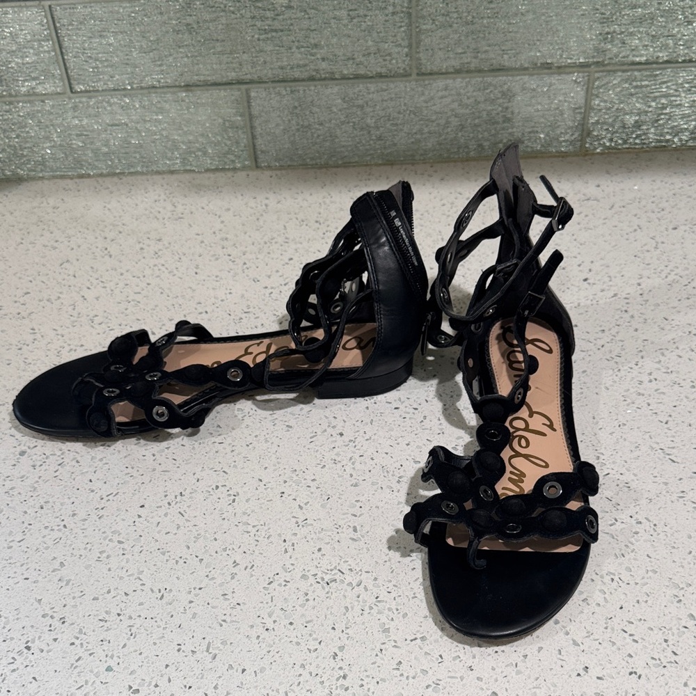 Sam Edelman Black Strappy Sandals